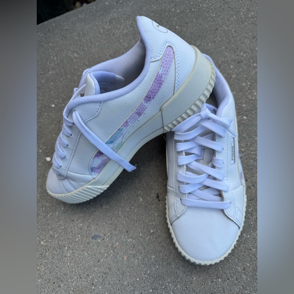 Women's Puma White Sneakers, 8.5, Gentle Used, Clean and Ready to Wear